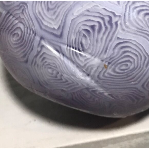 Purple Swirl Patterned Spherical Glow Candle Round Illuminating Retro Hippie - Picture 10 of 10